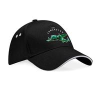 D Design Invent Print! Avro Lancaster Hat Baseball Cap WWII Aircraft Gift Present Keepsake Memorabilia for Men and Women Adjustable (Cotton, Black/Grey Trim)