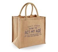D Design Invent Print! Birthday Gift Bag Funny Gift for Women 18th 21st 30th 40th 50th 60th 65th 70th 75th 80th 90th Tote Shopping Present 30cm x 30cm x 19cm