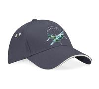 D Design Invent Print! De Havilland Mosquito Hat Baseball Cap WWII Aircraft Gift Present Keepsake Memorabilia for Men and Women Adjustable (Cotton, Graphite Grey/White Trim)