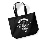 D Design Invent Print! Gigi Birthday Gift Bag Tote Shopping Present for Women (Black)