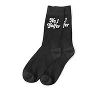D Design Invent Print! Golf Gift Socks Men’s Black Funny Quote Golfing Size 6-11 (Black)