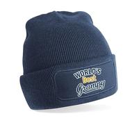 D Design Invent Print! Grampy Gift Beanie Hat for Xmas or Birthday Present, Keepsake (one Size fits All) (Navy Beanie)