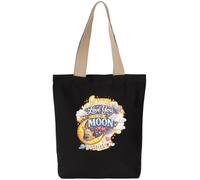 D Design Invent Print! Granny Gift Bag Love You to the Moon and Back Tote, Canvas Shopping Bag - 42cm x 38cm (Black)
