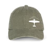 D Design Invent Print! Hawker Hurricane Hat Baseball Cap WWII Aircraft Gift Present Keepsake Memorabilia for Men and Women Organic Cotton - Adjustable (Cotton, Washed Organic Khaki)