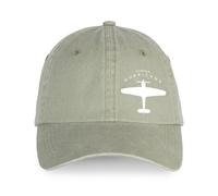 D Design Invent Print! Hawker Hurricane Hat Baseball Cap WWII Aircraft Gift Present Keepsake Memorabilia for Men and Women Organic Cotton - Adjustable (Cotton, Washed Almond Green)