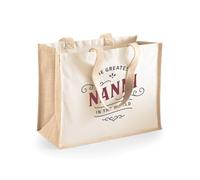 D Design Invent Print! Nanni Gift Bag Birthday Bag Personalised Present Nanni’s Day Gift Idea Funny Novelty Gift Nanni Keepsake 42 x 33 x 19cm (Natural)