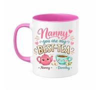 D Design Invent Print! Personalised Nanny Gift Best-Tea Mug Present Keepsake for Mother's Day - 11oz Capacity