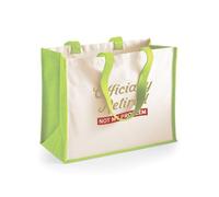 D Design Invent Print! Retirement Gift Bag Tote for Men Women Mum Dad Funny Joke Present Gift Idea Retired Retire Age Keepsake Shopping Bag 'Not My Problem' 42cm x 33cm x 19cm (Green)