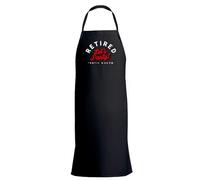 D Design Invent Print! Retirement Gift Cooking Apron for Men Women Mum Dad Funny Joke Present Gift Idea Retired Retire Age Keepsake Bib Apron 'Lets Party' (Black)