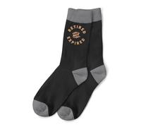 D Design Invent Print! Retirement Gift Socks for Men Dad Not Expired Funny Joke Present Gift Idea Retired Retire Age Keepsake Size 6 - 11 (Cotton, Black HT)