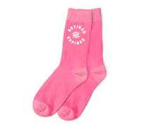 D Design Invent Print! Retirement Gift Socks for Women Not Expired Funny Joke Present Gift Idea Retired Dad Retire Age Keepsake Size 4 - 7 (Cotton, Pink)