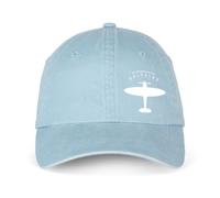 D Design Invent Print! Supermarine Spitfire Hat Baseball Cap WWII Aircraft Gift Present Keepsake Memorabilia for Men and Women Organic Cotton - Adjustable (Cotton, Washed Aquamarine)