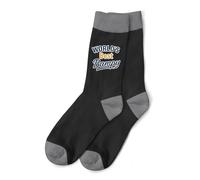 D Design Invent Print! World's Best Bampy Socks Only, Black and Grey, One Size Fits All, Birthday or, Keepsake