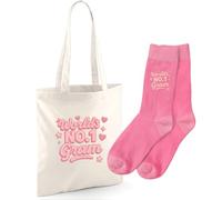 D Design Invent Print! World's No.1 Gram Gift Set, Cotton Tote Bag with Matching Socks, Perfect Birthday or Xmas Present, Keepsake for Gram (Natural Bag + Socks)