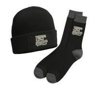 D Design Invent Print! World's No.1 Papa Gift Set, Beanie Hat and Socks, Birthday or Xmas Present, Keepsake for Papa (one size fits all) (Black Beanie + Socks)