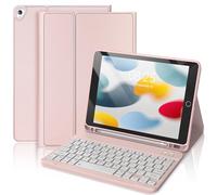 D DINGRICH for iPad 9th Generation Case with Keyboard 10.2 Inch - Magnetic Detachable Wireless Keyboard, Folio Cover with Pencil Holder for iPad 8th Gen/7th Gen/iPad Pro 10.5"/iPad Air 3rd Gen (Pink)