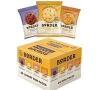 D DIRECT MART THE QUALITY SERVICE YOU EXPECT Border Biscuits Mini Pack, Assorted Butterscotch+Viennese Whirls+Golden Oat Crumble+Chocolate Biscuits, Individually Wrapped Cookies, 48 Multipack