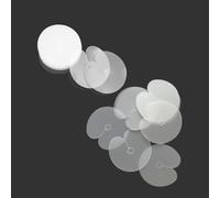 D-DIVINE 12 Pieces Heat Shield Guards, Hair Extensions Shield Circular, Single Hole, Round Spacer Template, Clear Fusion Glue Protector for Hair Extension Using, Heat Shield Guards for Hair Extension