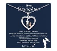 D Dongjiangjin Gift Christmas Stocking Fillers for Teenage Girls Jewellery Daughter Necklace Gifts From Dad Daddy, 12 13 15 14 16 18 Year Old Birthday
