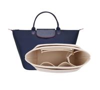 D.DUO Bag Insert Organizer, purse accessories, Suitable For Longchamp long handle tote organizer (Beige,S(Shorthandle))