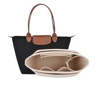 D.DUO Bag Insert Organizer, purse accessories, Suitable For Longchamp long handle tote organizer (Beige,M(LongHandle))