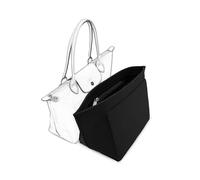 D.DUO Bag Insert Organizer, purse accessories, Suitable For Longchamp long handle tote organizer (Black, S(short handle))