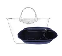 D.DUO Bag Insert Organizer, purse accessories, Suitable For Longchamp long handle tote organizer (DarkBlue,S(Shorthandle))