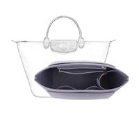D.DUO Bag Insert Organizer, purse accessories, Suitable For Longchamp long handle tote organizer (Grey,S(Shorthandle))