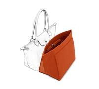 D.DUO Bag Insert Organizer, purse accessories, Suitable For Longchamp long handle tote organizer (Orange, M(long handle))