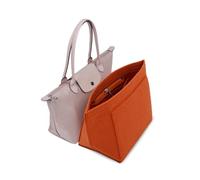D.DUO Bag Insert Organizer, purse accessories, Suitable For Longchamp long handle tote organizer (Orange, S(short handle))