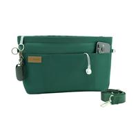 D.DUO Bag Organizer Insert, Crossbody Bag, Tote Organizer Insert with Adjustable Bag Strap, Waterproof Nylon Purse Inserts (Green, L)