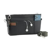 D.DUO Bag Organizer Insert, Crossbody Bag, Tote Organizer Insert with Adjustable Bag Strap, Waterproof Nylon Purse Inserts (Dark Gray, XL)