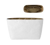 D.DUO Organizer Insert for Longchamp - Waterproof DupontPaper Purse Organizer for Tote Bag (White, Large)