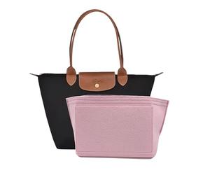 D.DUO Purse Organizer Insert, Suitable for Le Pliage Bag Organizer, Handbag Organizer (Pink, L)