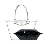 D.DUO Purse Organizer, Multi-Pocket Felt Handbag Organizer, Folding Tote Bag organizer insert for Insert Wallet Organizer for Longchamp (Black, Small)