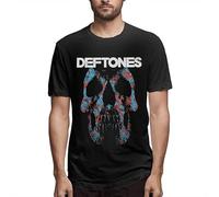 D-Efto-NES 'Skull' Men's Round Neck T-Shirt Short Sleeve Top Pure Cotton T-Shirt Pullover S Black