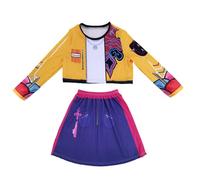 D.emon H.unter Girls COS Clothes, Lightweight, Polyester + Milk Silk + Cloth, Halloween Party Role Playing Outfits, Animated Movie Cosplay Costumes, Easy to Wear for Girls Ages 3-12 Stage