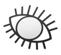 D Eye Eyelash Acrylic Wall Sticker, Peel and Stick Decorative Decal