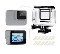 D&F Waterproof Housing Case for HERO7 White & Hero 7 Silver, 30M Underwater Photography Protective Shell with Screen Protector Films and Anti-Fog Inserts Accessories