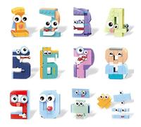 D-FantiX 12Pack Party Bag Fillers for Kids - 704PCS Math Number Building Mech Warrior Blocks Sets for Classroom Prizes Goodie Bag Fillers Stocking Stuffers Birthday Gifts for Boys Girls 5+