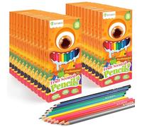 D-FantiX 24 Pack Fruit Scented Colouring Pencils Bulk, 288 Count Pre-Sharpened Coloured Pencil Sets for Kids Students, Great Gift for Classroom Prizes, Donations, Party Favors, Back to School Supplies