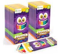 D-FantiX 24 Packs Colouring Pencils Bulk, 288 Count Pre-Sharpened Coloured Pencils Set, Back to School Gifts for Students, Elementary Classroom Kindergarten School Supplies for Kid Boys Girls