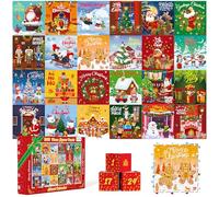 D-FantiX Puzzle Advent Calendar, Christmas Jigsaw Puzzles 24 Days Countdown Calendars for Kids, Boys, Girls, Teens, 1008 Pieces Advent Calendar Puzzle 2024 for Adult, Christmas Decorations Gift