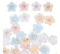 D Flower Resin Nail Art Charms for Nail Designs | Sparkly Raised Floral Look, Reusable for Salon Manicures, Nail Polish Designs and Artificial Tips Random Color