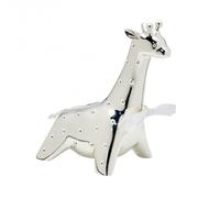 D for Diamond Giraffe Money Box Y422 - Zinc Alloy / Silver Plated