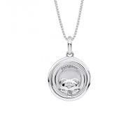 D for Diamond Teddy Bear Peekaboo Spinning Pendant With Diamond P5417