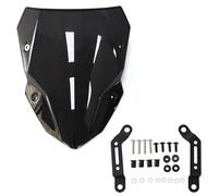 D For Z500 ABS 2024 2025 Motorcycle Windscreen Windshield Double Bubble Motorbike Windshield Windscreen Deflector Accessories(Black)