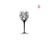 (D) Four Seasons Trees Wine Glasses Goblet Creative Printed Glass Cup For Wine Beer