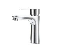 d Full Copper Sink Tap Faucet with Hot and Cold Water for Washbasin, Heightened Above Counter Basin Faucet, Chrome-Plated Single Section