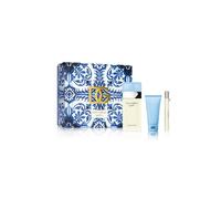 D&G Light Blue Gift Set; 100ml & 10ML EDT Spray & 50ml Body Cream